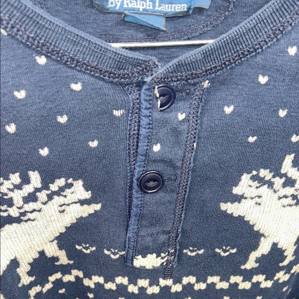 Vintage Polo Ralph Lauren Blue Reindeer Crewneck Sweater - Picture 6 of 12